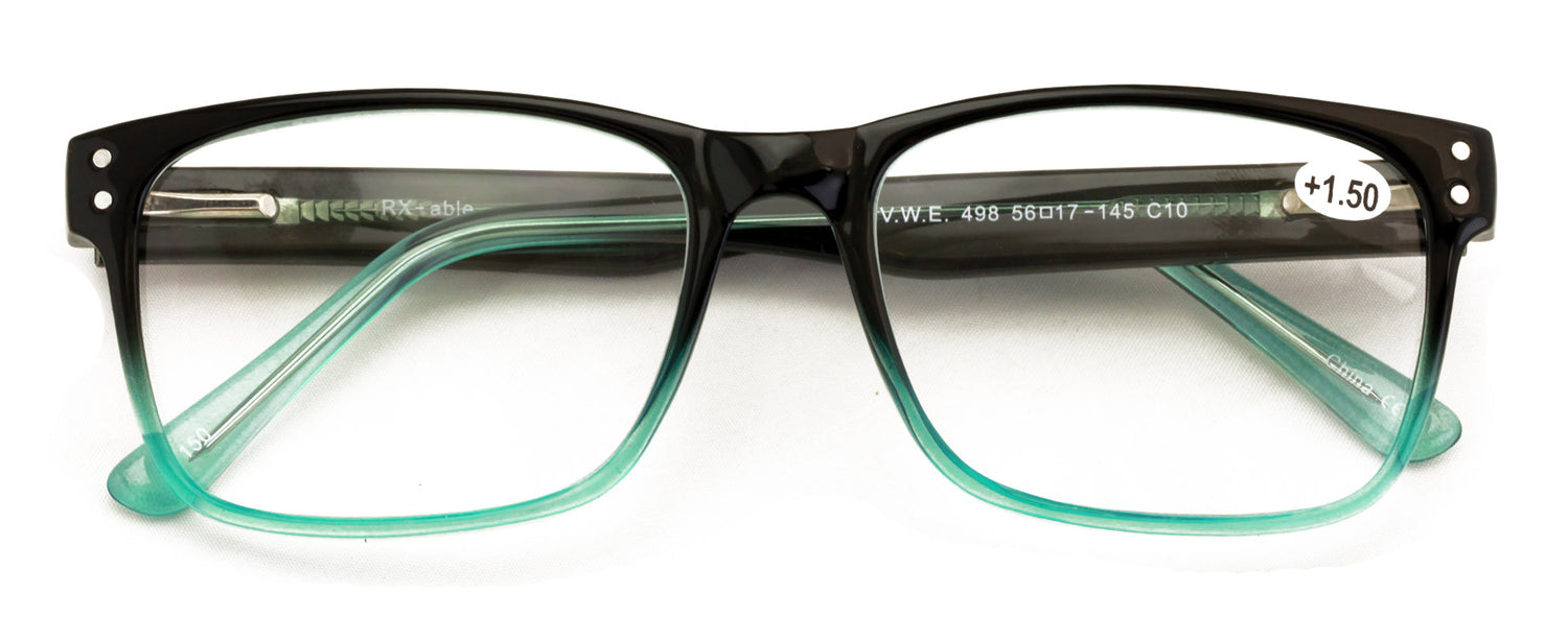 Large Men Premium Rectangular Reading Glasses Optical Frame Reader Spr ...
