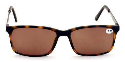 Men Premium TR90 Extended Metal Temple - Large Tinted SunGlasses Reader Reading - Vision World