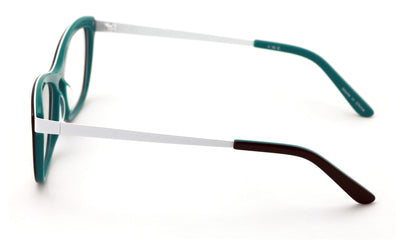 Women Cateye Non-prescription Acetate Eyeglasses Frame Metal Temple Rx'able - Vision World