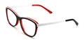 Women Cateye Non-prescription Acetate Eyeglasses Frame Metal Temple Rx'able - Vision World