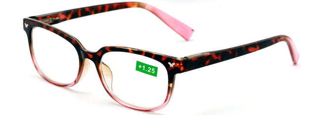 New Half Translucent Tortoise Reading Glasses with Spring Hinges Classic Reader - Vision World