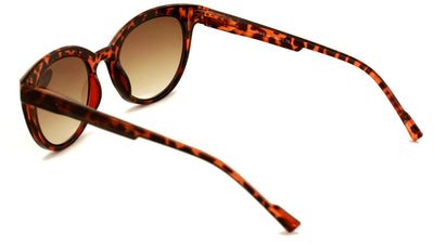 Women Round Progressive Bifocal Reading Sunglasses - No Line - Zero Power On top