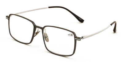 Men Aluminum Optical Frame Wide Fitment Reading Glasses Titanium Temple 144 Ti02