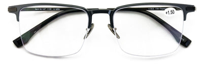 Men Aluminum Optical Frame Wide Rectangular Reading Glasses Titanium Temple Ti03