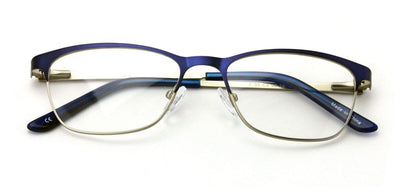 Women Stainless Steel Metal  Non-prescription Eye Glasses Frame Clear Lens Half - Vision World