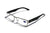 Khan Rectunglar Reading Glasses Reader +1.50 +2.25 +2.50 Chrome Metal Front - Vision World
