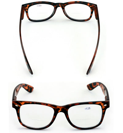 2 Pairs of Bifocal Reading Glasses - Spring Hinge Bi-Focal Readers - Men Women - Vision World