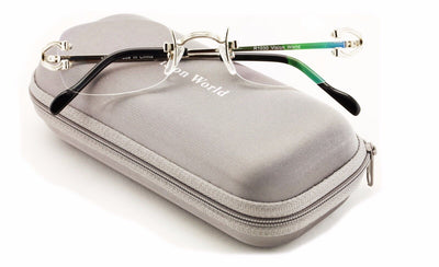 Designer Rectangular Rimless Fashion Reading Glasses Anti-reflective AR Coating