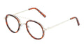 Vintage Inspired Metal Bridge and Temple - Clip-On Look Clear Lens Eye Glasses