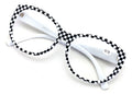 Oversize Women Reading glasses - Magnified Readers Cateye Vintage Jackie Checker
