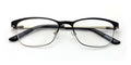 Women Stainless Steel Metal  Non-prescription Eye Glasses Frame Clear Lens Half - Vision World