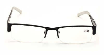 Men Rectangular Half Rimless Metal Reader Reading Glasses Sophisticate look 1230 - Vision World
