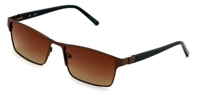 Men Large Wide Polarized Sunglasses Metal Frame TR90 Temple 152MM Brown Gradient