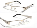 Half Rim Premium Silver Metal Rectangle Reader Reading Glasses +1.50   1230
