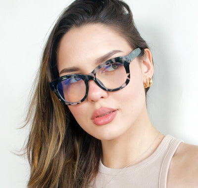 2 Pairs Glasses Blue Light Blocking, UV Computer Readers Reading Bold Eye Clear