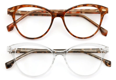 2 Pairs Women 2 Tone Oval Tortoise Temple Optical Frame Fashion Reading Glasses ZT102