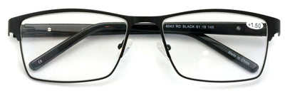 Men Reading Glasses - Metal with Plastic Temple Extra Large Reader - 152mm Wide - Vision World