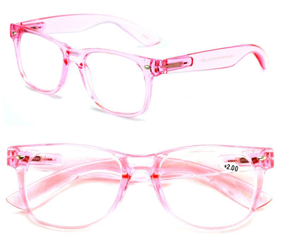 Classic clear frame reading glasses - simple unisex readers