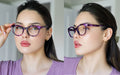 Women Round Progressive Clear Bifocal Reading glasses -No Line Zero Power on ToP