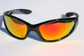Premium Gloss BLack polarized sunglasses Orange mirror lens Fishing pc760