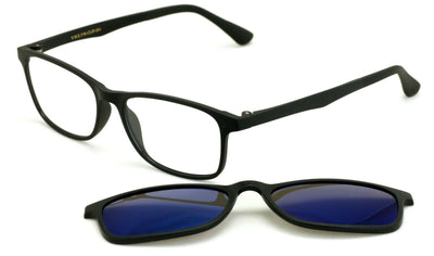 TR90 Black Reading Glasses With Sunglasses Clip On - Eyeglasses Readers Clear - Vision World