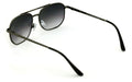 Metal Aviator Sunglasses - Gradient Lens Spring Hinge Square - Gold Black Brown