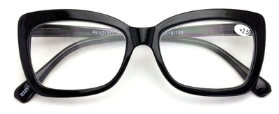 Women Big Lens Butterfly Reading Glasses - Fun Cateye Clear Lens Readers Leopard - Vision World