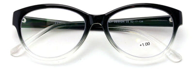 Women Progressive Clear Lens No Line Reading Glasses Tri-Focal Reader Cateye - Vision World