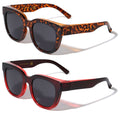 2 Pairs Women Round Polarized Fit Over Fitover Sunglasses Anti-Glare UV