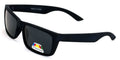 Men Matte Black Soft Polarized Sunglasses Rectangular UV400 Protection Biker - Vision World