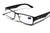 Khan Rectunglar Reading Glasses Reader +1.25 +1.75 +2.00 Black Red - Vision World