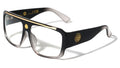 Lion Head Flat Top Hip Hop Rapper Retro Bold Sunglasses