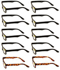 10 Pairs Reading Glasses Blue Light Blocker Black - Computer Anti Fatigue UV - Vision World