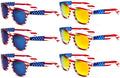 6 Pairs Of USA American Flag Print Sunglasses - Patriotic - Sun Protection