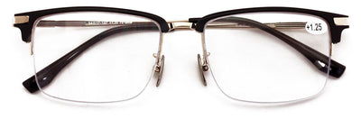 Men Aluminum Optical Frame Rectangular Reading Glasses with Titanium Temple Ti04