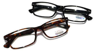 2 Pairs Men women Lightweight Rectangular Reading Glasses Modern Slim Readers - Vision World