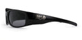 Gloss Black Men Locs Sunglasses Wrap Around Cholo Motorcycle Shades