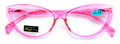 Cateye Transparent Clear Reading Glasses - Sexy Female Readers - Spring Hinge