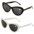 2 Pairs Women Bifocal Reading Sunglasses Reader Glasses Cateye Vintage Jackie o.