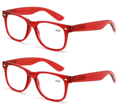 Classic clear frame reading glasses - simple unisex readers