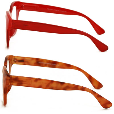 2 Pairs Glasses Blue Light Blocking, UV Computer Readers Reading Bold Eye Clear