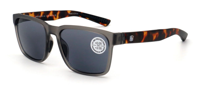 Lightweight Men Progressive Bifocal Reading Sunglasses –Clear  Zero Power on Top