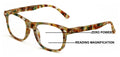 Marble Fashion Clear Progressive Reading Glasses - Zero Power On Top - AR Coatin