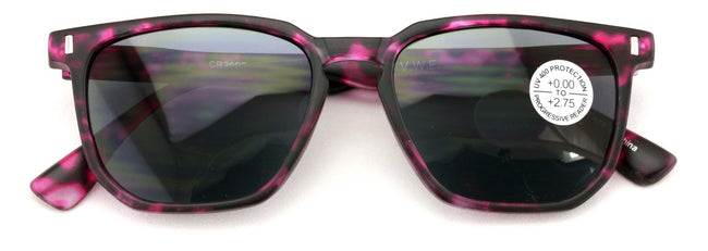 Progressive Reading Sunglasses - Zero Power On Top -UV Protection Tinted Bifocal