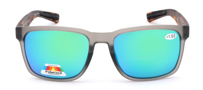 Men Tinted Polarized Bifocal Reading Fishing Sunglasses - Lightweight TR90 - UV 