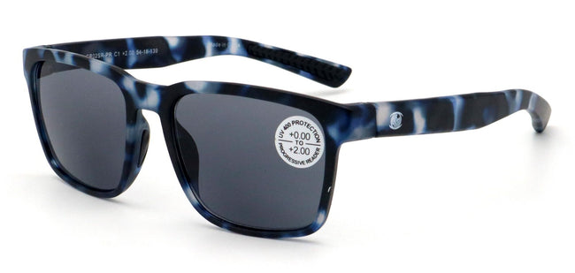 Lightweight Men Progressive Bifocal Reading Sunglasses –Clear  Zero Power on Top