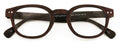 Progressive Multifocus Round Reading Glasses – Tri-Focal Clear Reader - Wood Gra