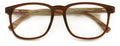 Large Men Wood Grain Printed Temple Clear Reading Glasses - Wide Fitment 148MM
