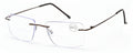 Men Rimless BIFOCAL Reading Glasses – Metal Frame – Anti-UV Blue Light Reader