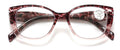 Women Floral Progressive Reading Glasses - Zero Power On Top - No Line Or Bubble